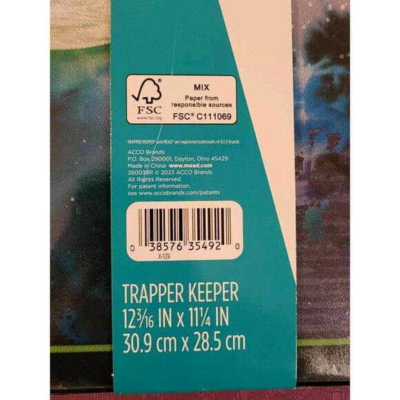 The Original Mead Trapper Keeper Binder Moon Space 1 in Ring 2 Portfolios Pocket - Picture 10 of 14